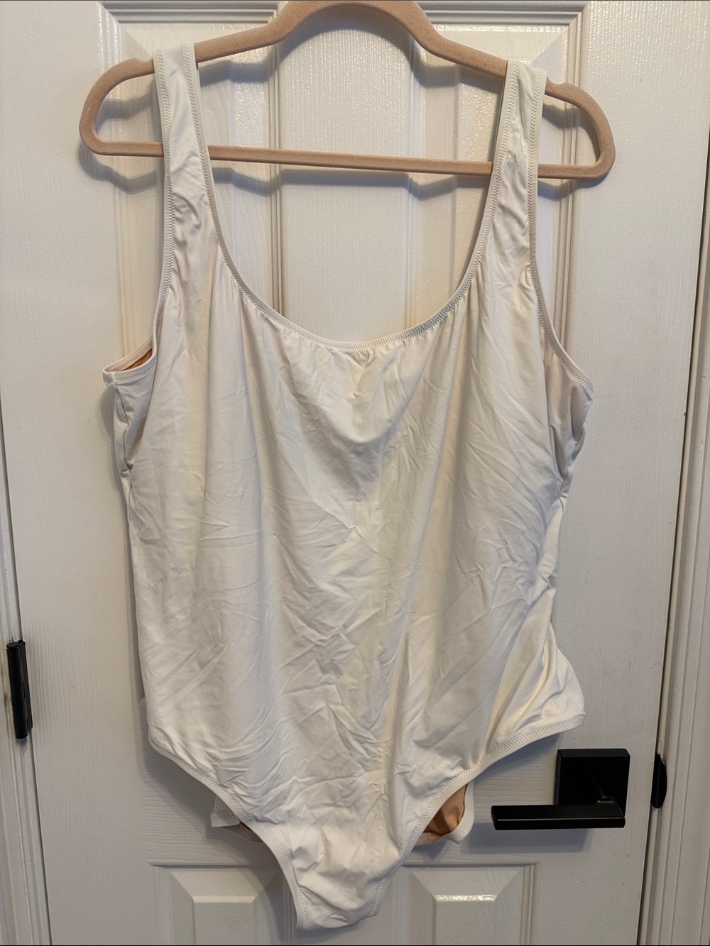 J. Crew Women’s White 1989 Scoop Back One Piece Swimsuit Sz 22